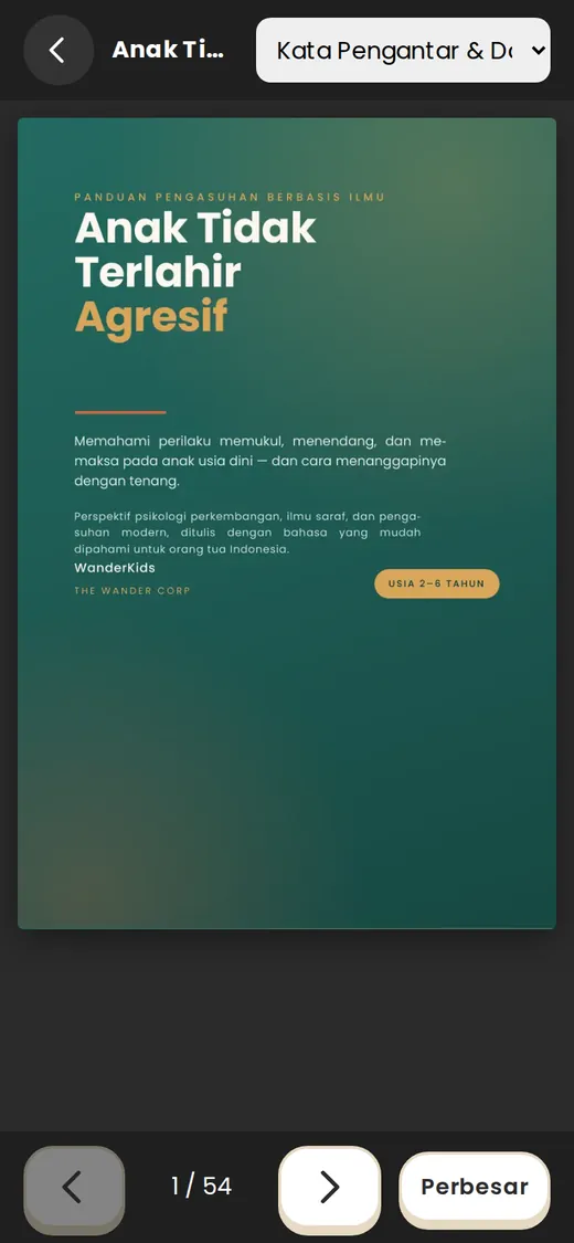 Membaca e-book Anak Tidak Terlahir Agresif di aplikasi
